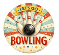 10" Let's Go bowling Sign, Metal Wreath Sign, Home Decor, DIY Wreath Supply