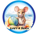10" Life's A Beach Mouse Sign, Wreath Sign, Home Decor