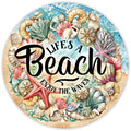 10" Lifes a Beach Sign, Wreath Sign, Home Decor