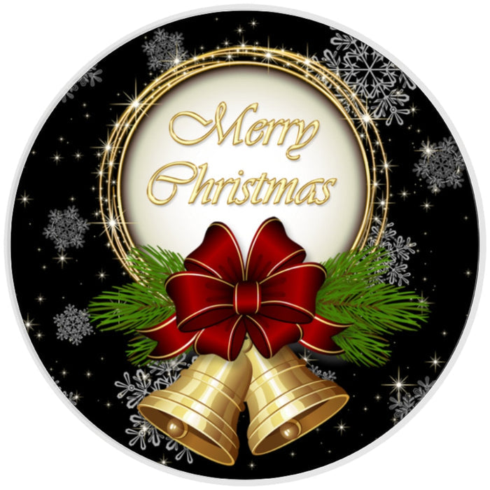 10 Merry Christmas Bells Sign, Wreath Metal Sign, Home Decor