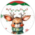 10 Merry Christmas Reindeer Sign, Metal Wreath Sign, Home Decor