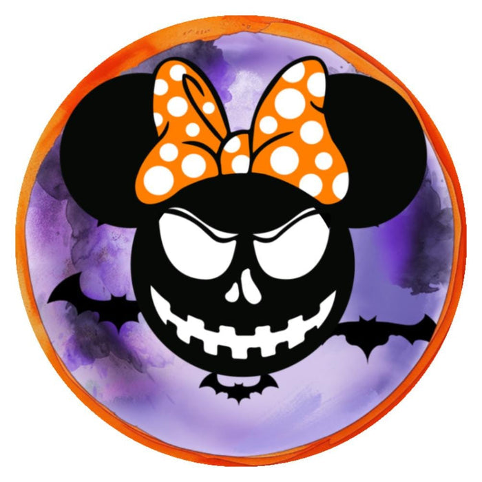 10 Miss Mouse Halloween Skeleton Wreath Sign, Metal Wreath Sign, Home Decor