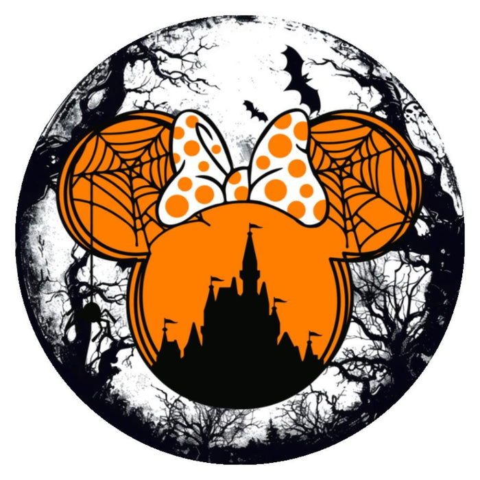 10 Miss Mouse Spooky Halloween Wreath Sign, Metal Wreath Sign, Home Decor