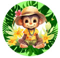 10 Monkey Tropical Summer Sign, Metal Wreath Sign, Home Decor