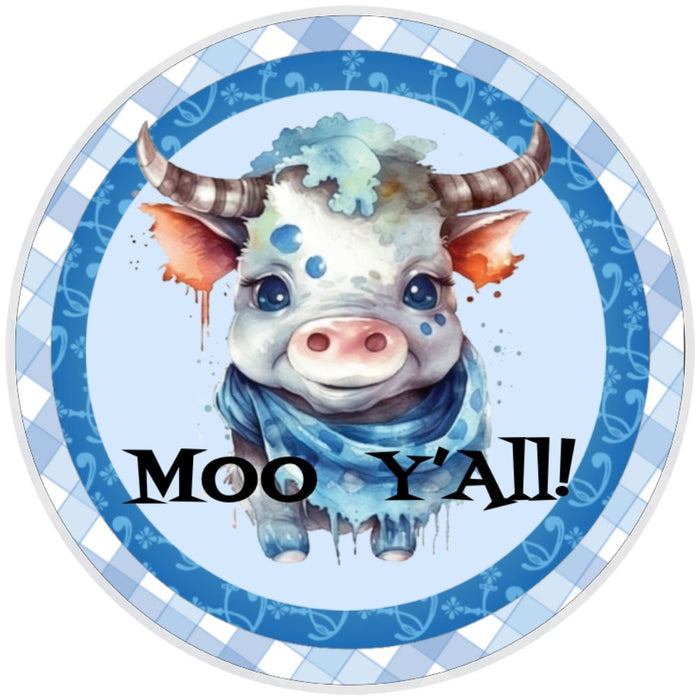 10 Moo Yall Cow Sign, Wreath Sign, Home Decor