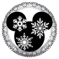 10 Mouse Black & White Winter Wreath Sign, Metal Wreath Sign, Home Decor