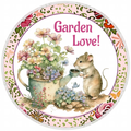 10” Mouse Garden Love Sign, Home Decor, Aluminum, The Ritzy Cactus