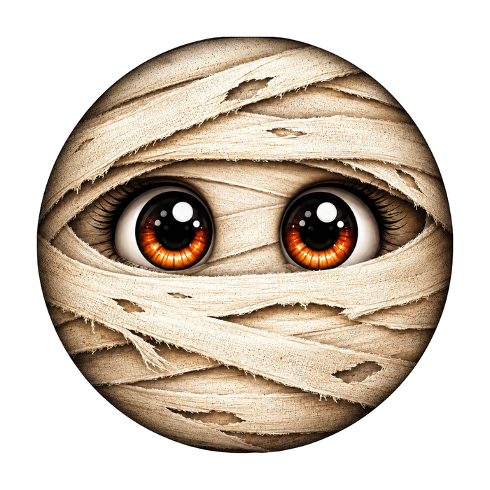 10" Mummy Face Sign, Metal Wreath Sign, Home Decor