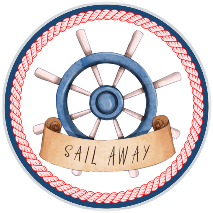 10” Nautical Sailing Sign, Home Decor, Aluminum, The Ritzy Cactus