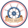 10 Nautical Sailing Sign, Metal Wreath Sign, Home Decor