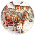 10 Old Fashion Christmas Horse Sign, Metal Wreath Sign, Home Decor