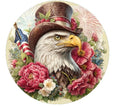 10 Patriotic Eagle Fourth of July Sign , Wreath Sign, Metal Sign, Home Decor