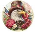 10” Patriotic Eagle Fourth of July Sign , Wreath Sign, Metal Sign, Home Decor
