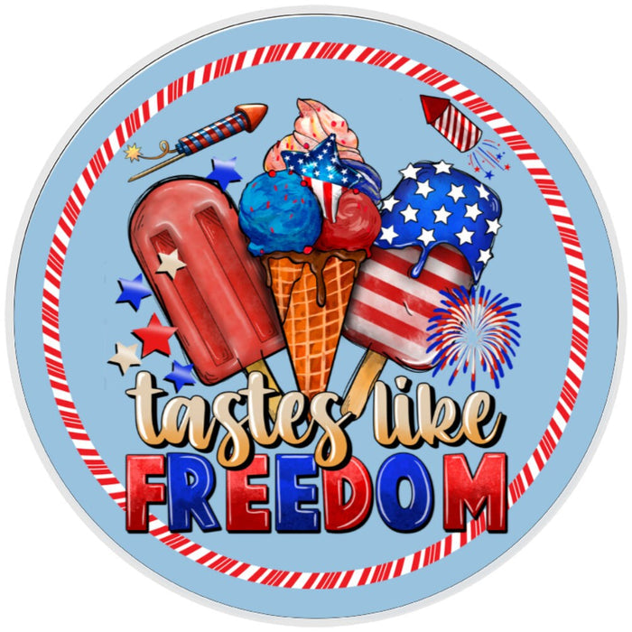 10 Patriotic Popsicle Sign, Wreath Sign, Home Decor
