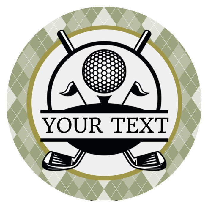 10 Personalized Golf Argyle  Sign, Wreath  Sign, Wreath Sign, Home Decor, Metal Sign, The Ritzy Cactus