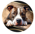 10 Pit Bull Brown Dog Sign, Metal Wreath Sign, Home Decor