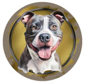 10 Pit Bull Pitty Gold Dog Sign, Metal Wreath Sign, Home Decor