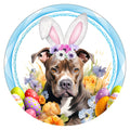 10  PitBull Easter Dog Sign, Wreath Sign, Home Decor, Gift
