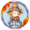 10” Plaid Scarecrow  Sign, Home Decor, Aluminum, The Ritzy Cactus