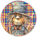 10 Plaid Scarecrow Sign, Wreath Sign, Home Decor