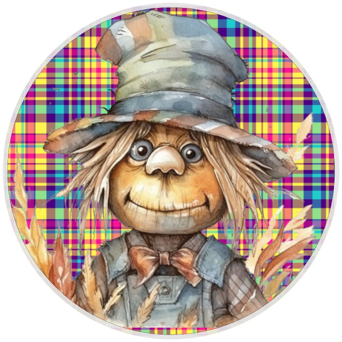 10 Plaid Scarecrow Sign, Wreath Sign, Home Decor