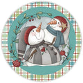 10 Plaid Snowman Metal Sign, Wreath Sign, Home Decor