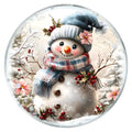 10 Plaid Woodland Snowman Sign, Wreath Metal Sign, Home Decor