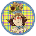 10 Plaiid Fall Scarecrow  Sign, Wreath Sign, Home Decor