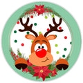 10 Poinsettia Reindeer Welcome Sign, Wreath Sign, Home Decor, Metal Sign