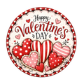 10" Polka Dot Heart Valentine Sign, Metal Wreath Sign, Home Decor