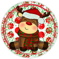 10 Polka Dot Reindeer Sign, Wreath Sign, Home Decor