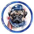 10 Pug Dog Patriotic Sign, Wreath Sign, Home Decor