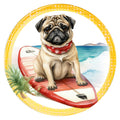 10 Pug Dog Summer Beach Sign, Wreath Sign, Home Decor