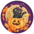 10 Pumpkin Cat Halloween Sign, Wreath Sign, Home Decor