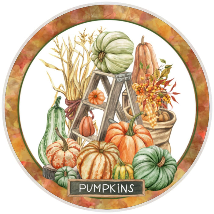 10 Pumpkin Fall Sign, Wreath Sign, Home Decor