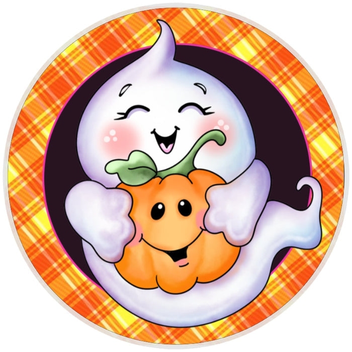10 Pumpkin Ghost Halloween Sign, Halloween Wreath Sign, Home Decor, The Ritzy Cactus, Gift