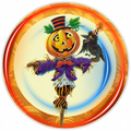 10” Pumpkin  Scarecrow  Sign, Home Decor, Aluminum, The Ritzy Cactus
