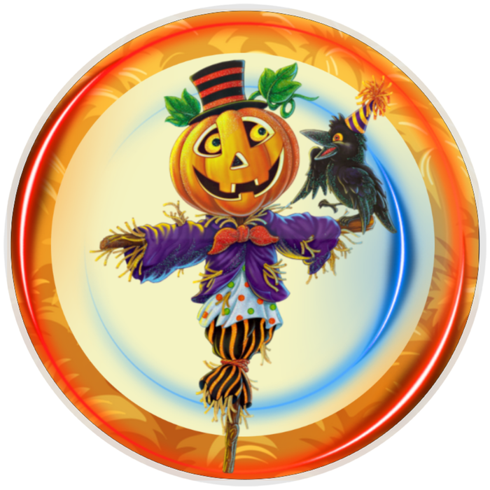 10” Pumpkin  Scarecrow  Sign, Home Decor, Aluminum, The Ritzy Cactus