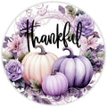 10 Purple Pumpkin Fall Sign, Wreath Sign, Metal Sign, Home Decor