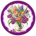 10 Purple Tulip Floral Vase Sign, Wreath Sign, Home Decor, Metal Sign, The Ritzy Cactus