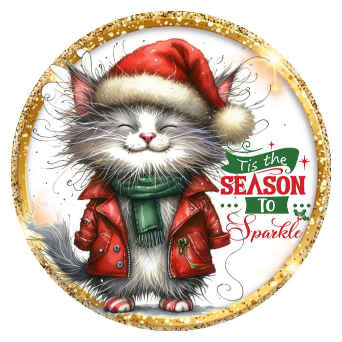 10 Quirky Cat Christmas Sign, Wreath Sign, Home Decor
