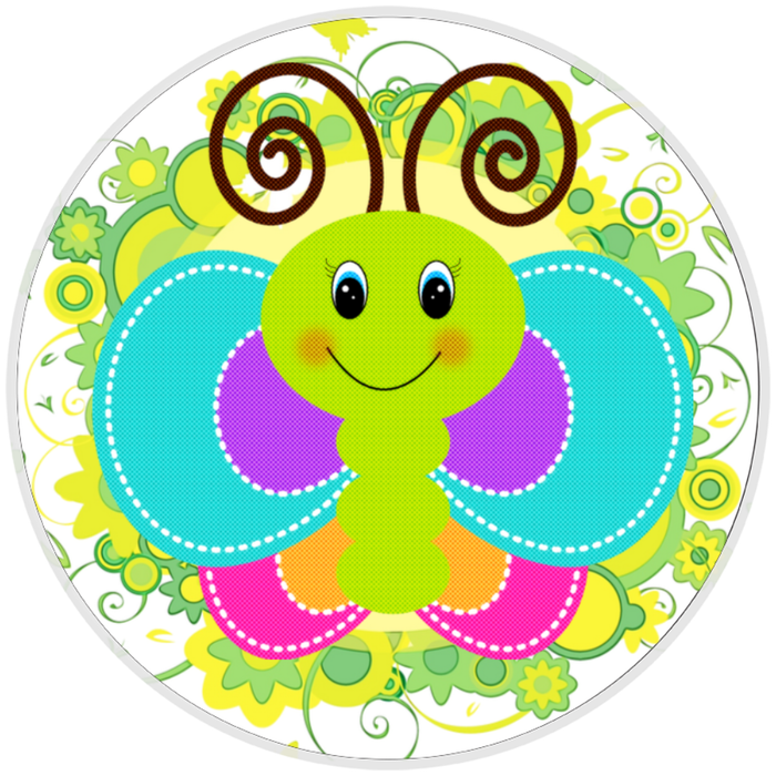 10” Rainbow Butterfly Sign, Home Decor, Aluminum, The Ritzy Cactus