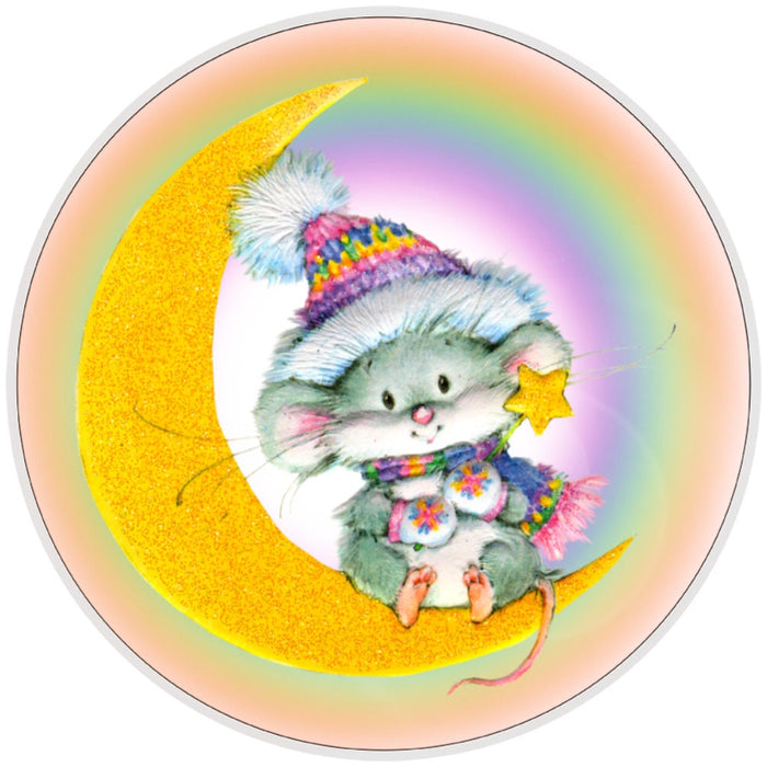 10 Rainbow Moon Mouse Sign, Wreath Sign, Home Decor, Metal Sign, The Ritzy Cactus