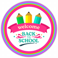 10” Rainbow Welcome Back To School Sign, Home Decor, Aluminum, The Ritzy Cactus