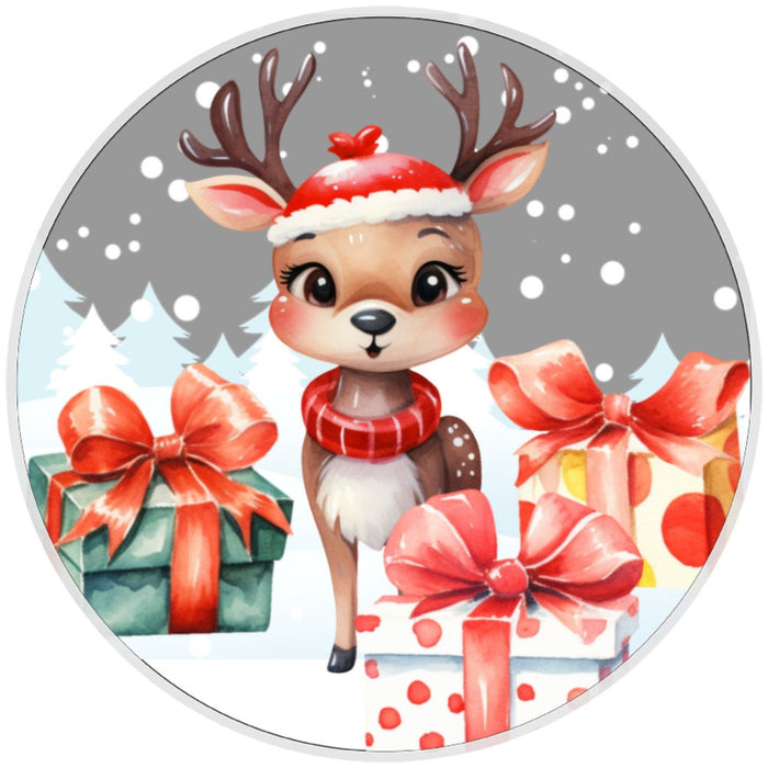 10 Reindeer Christmas Sign, Wreath Sign, Home Decor