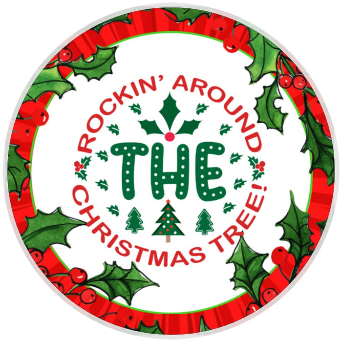 10 Rockin Around The Christmas Tree Wreath Sign, Wreath Sign, Home Decor
