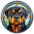 10 Rottweiler Stained Glass Look Sign, Metal Wreath Sign, Home Decor