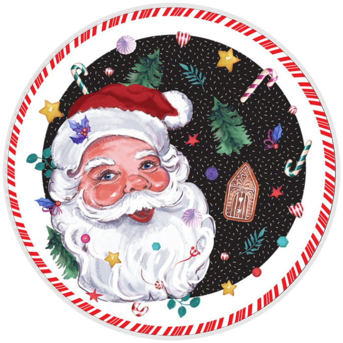10 Santa Christmas Sign, Wreath Sign, Home Decor
