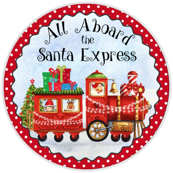 10 Santa Express Train Christmas Sign, Wreath Sign, Home Decor, The Ritzy Cactus, Gift