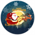 10” Santa Sleigh Wreath Sign, Home Decor, Aluminum, The Ritzy Cactus